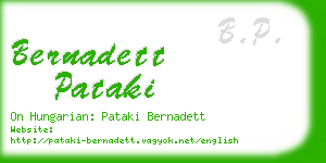 bernadett pataki business card